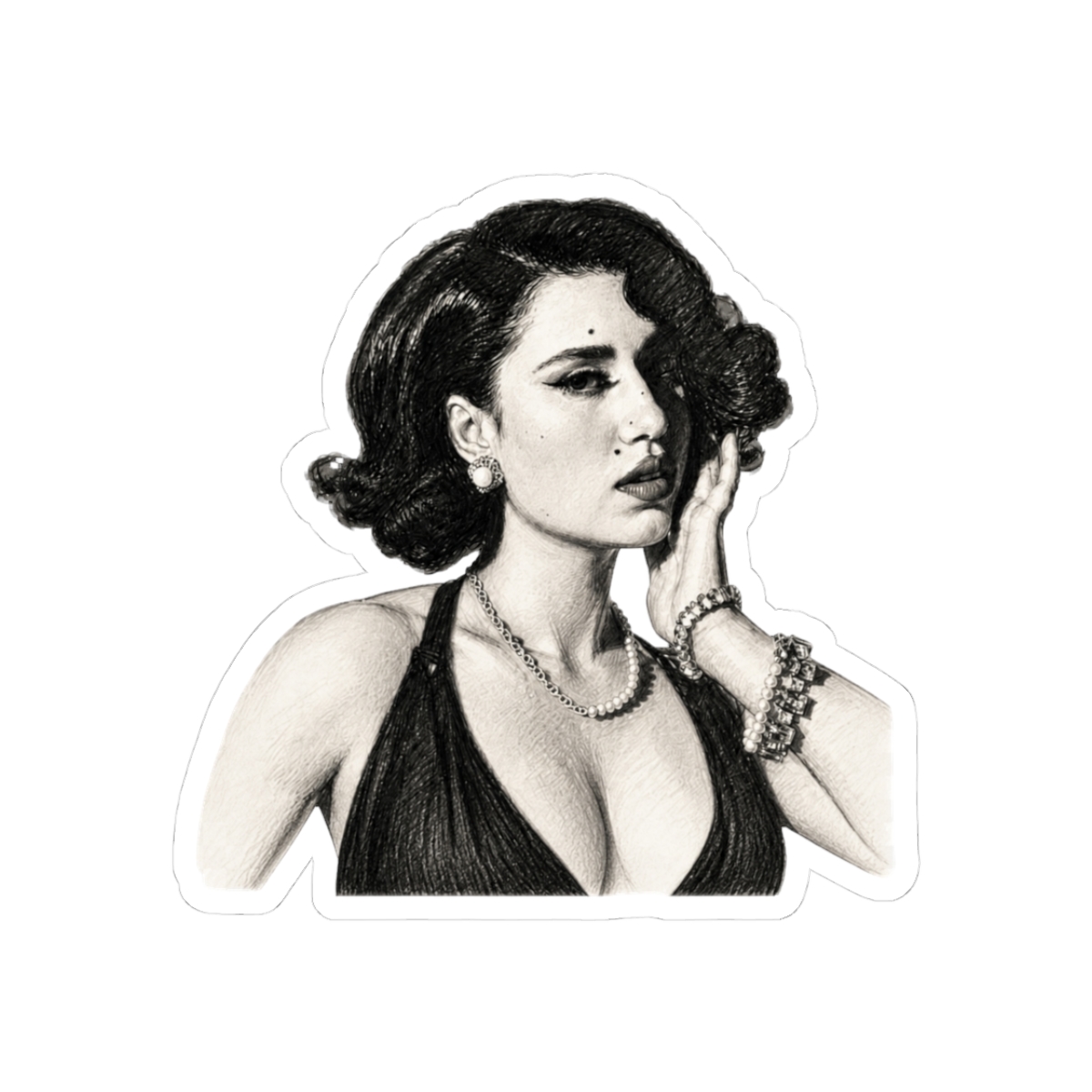 Raye Sketch Sticker | Artistic Vinyl Decal for Everyday Style